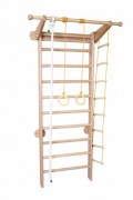 Babygrai 9114 Спортивный уголок Babygrai из бука 225см с широким хватом с веревочным набором фото